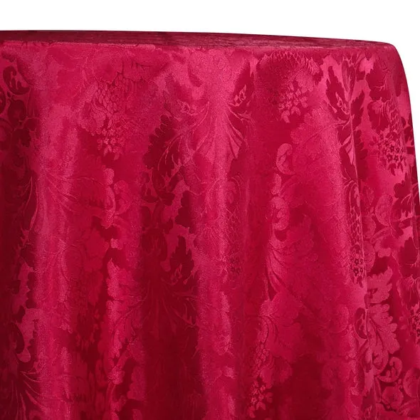 1pc - Damask Poly Table Linen 85"x85" Square - Fuchsia 1225