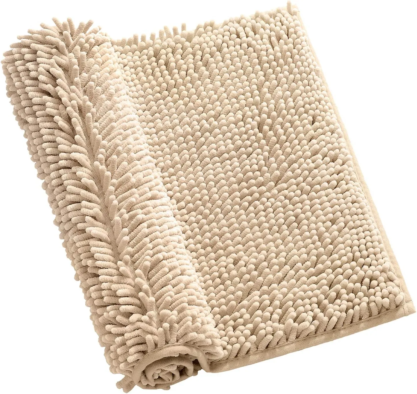 2 PCs Microfiber Anti Slip Commode Mat Set-14643Beige