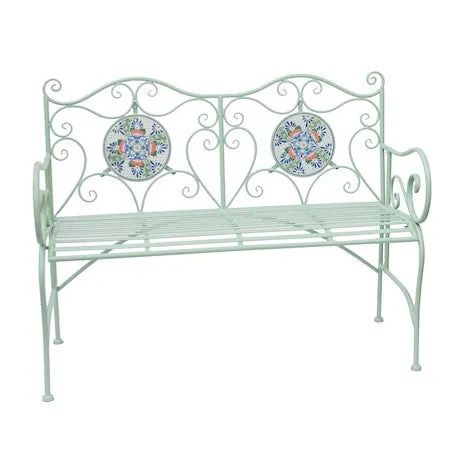 Ascalon Mosaic Bench - Green