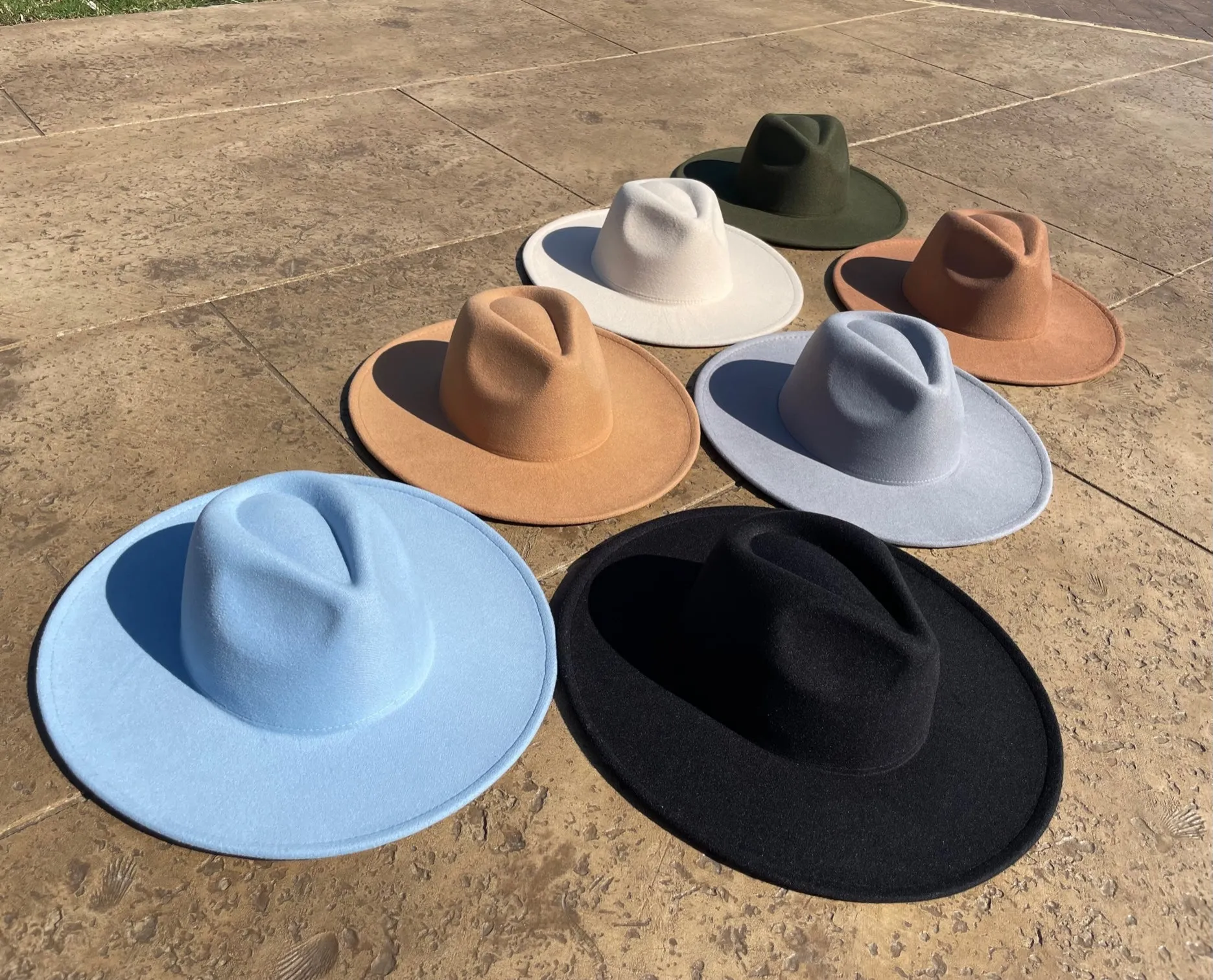 Atlanta Wide Brim Fedora - Light Blue