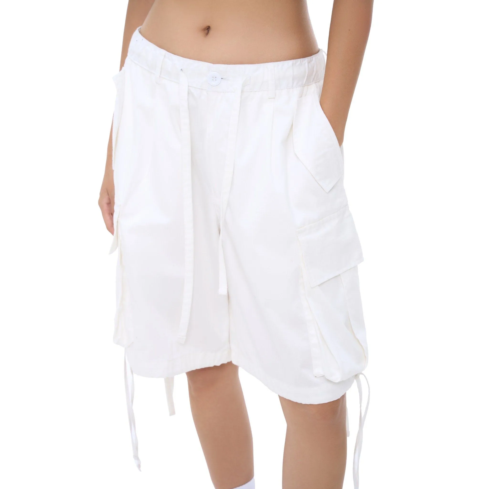 BAGGY CARGO SHORTS - WHITE