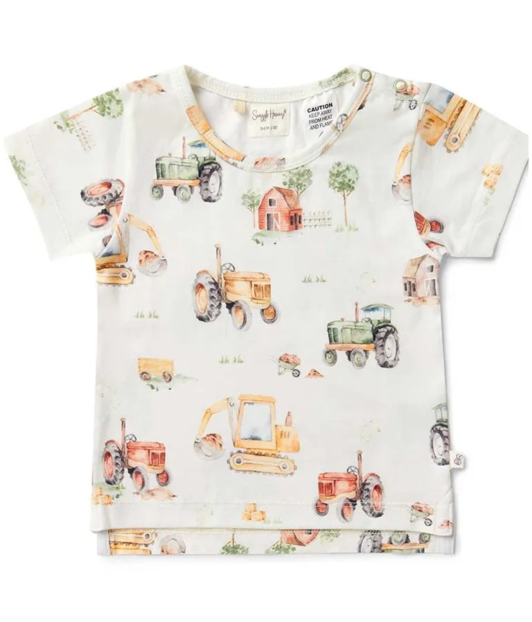 Boy's Organic-cotton Diggers & Tractors T-shirt