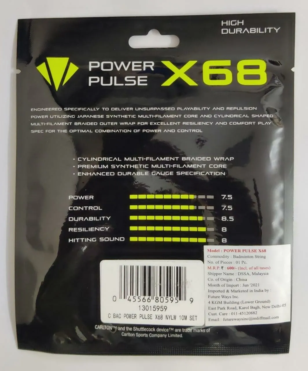 Carlton Power Pulse X68 Badminton String