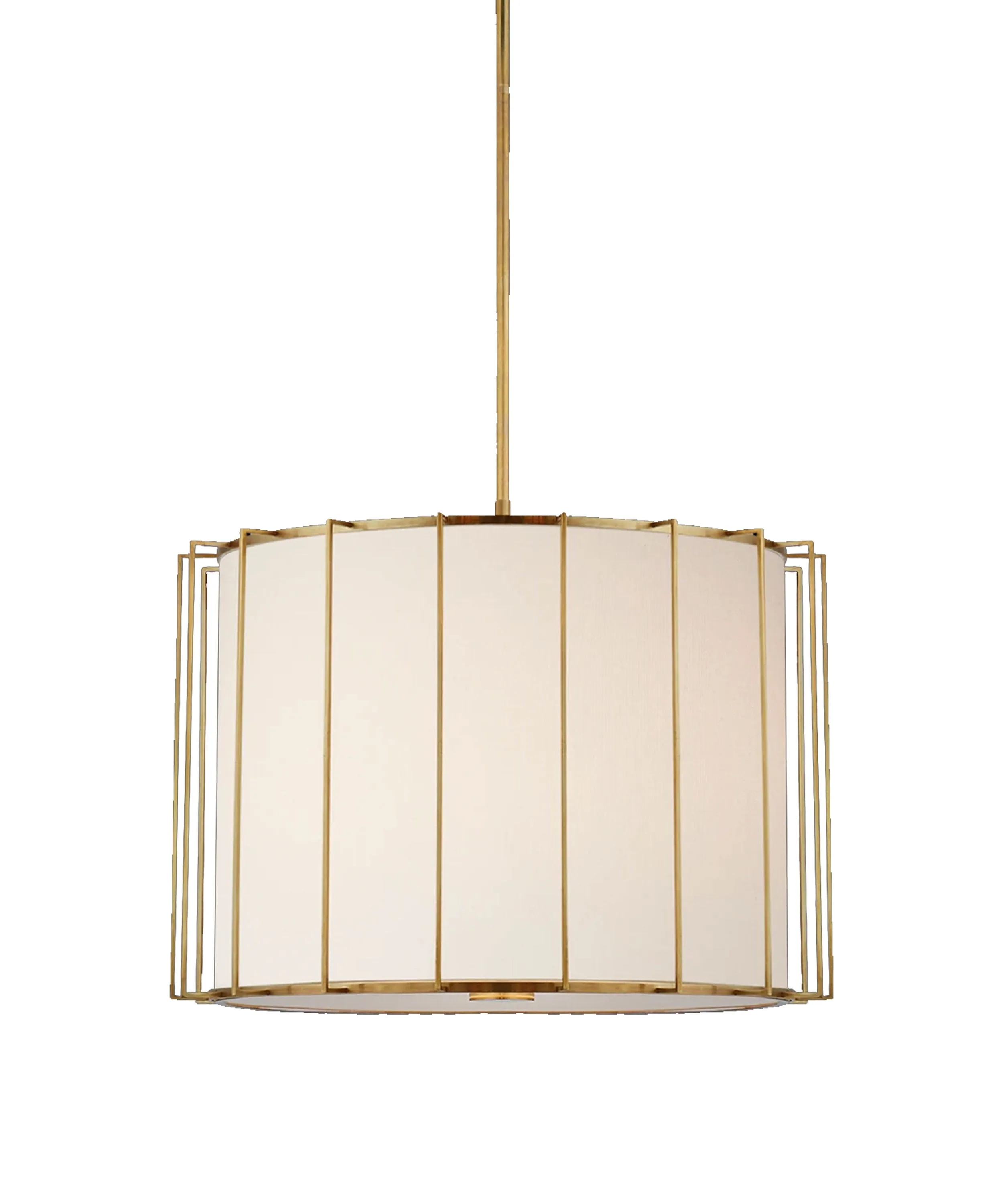 Carousel Large Drum Lantern, Soft Brass