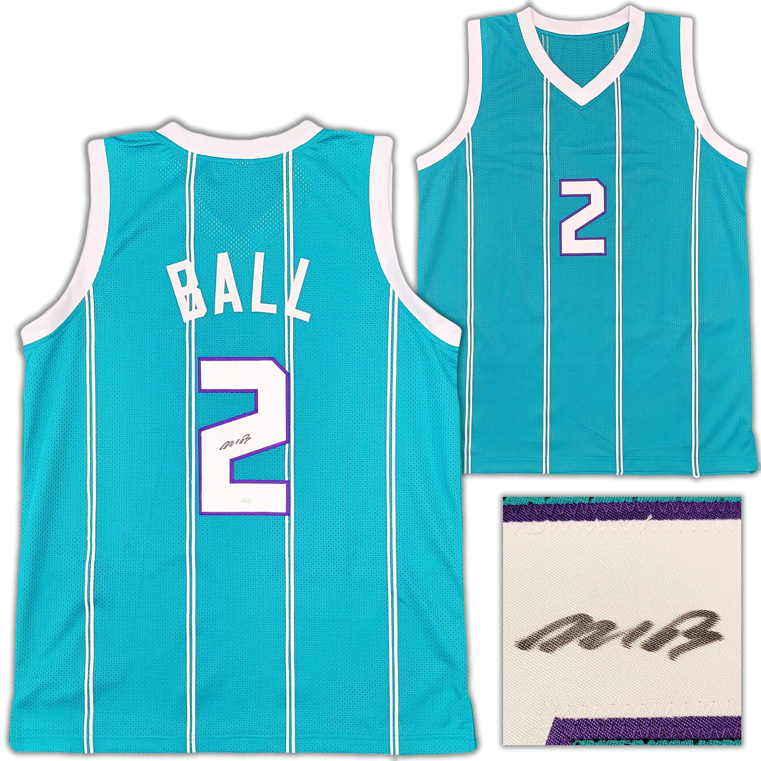 Charlotte Hornets LaMelo Ball Autographed Teal Jersey JSA Stock #207820