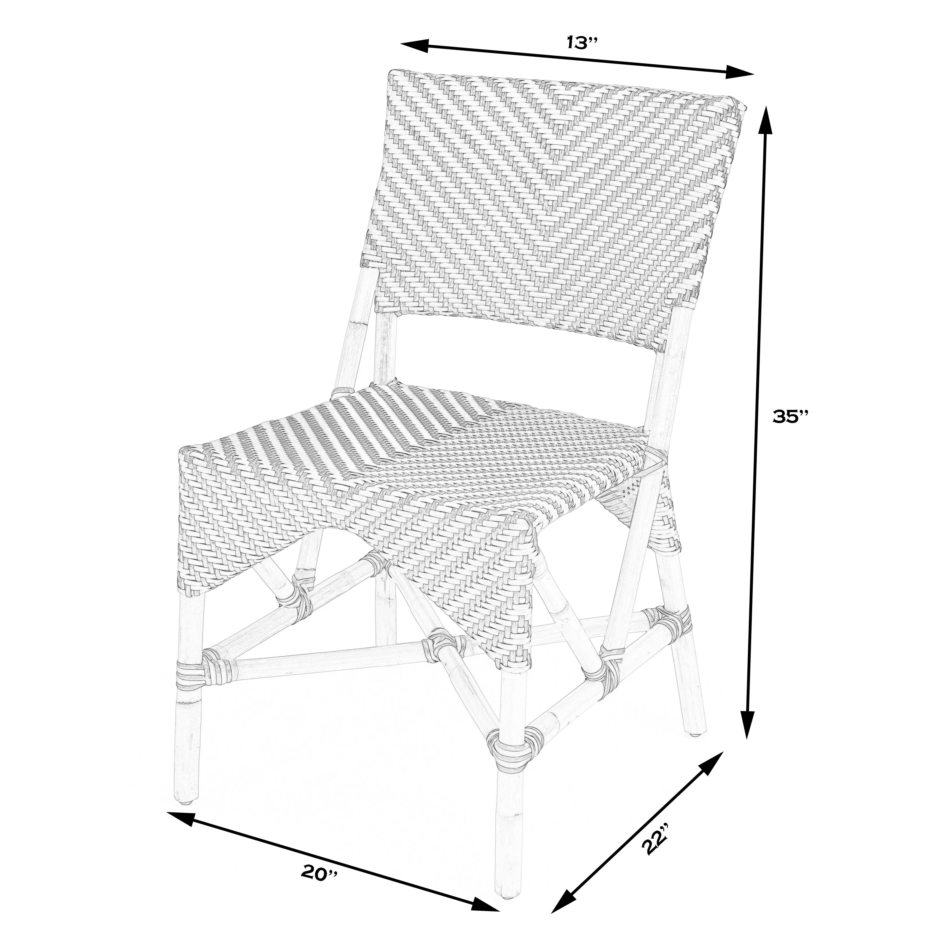 Ciel  Rattan Side Chair in Beige  5506984