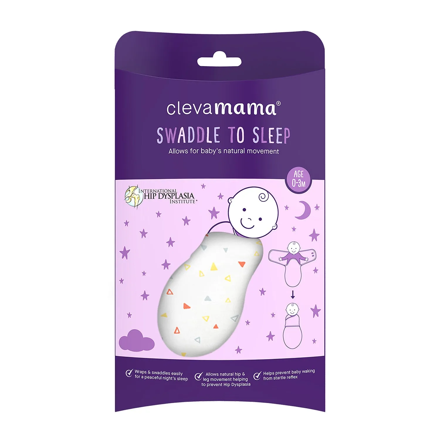 Clevamama Swaddle To Sleep Yellow 0-3M