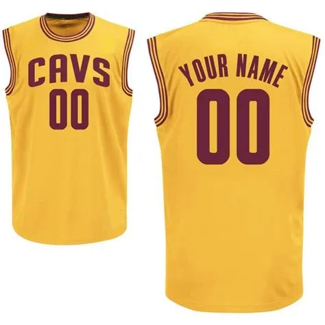 Cleveland Cavaliers Customizable Pro Style Basketball Jersey - Style 1 thru 3