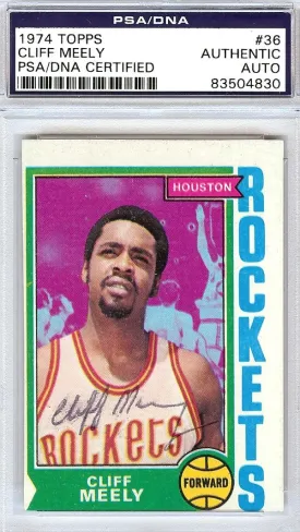 Cliff Meely Autographed 1974 Topps Card #36 Houston Rockets PSA/DNA #83504830