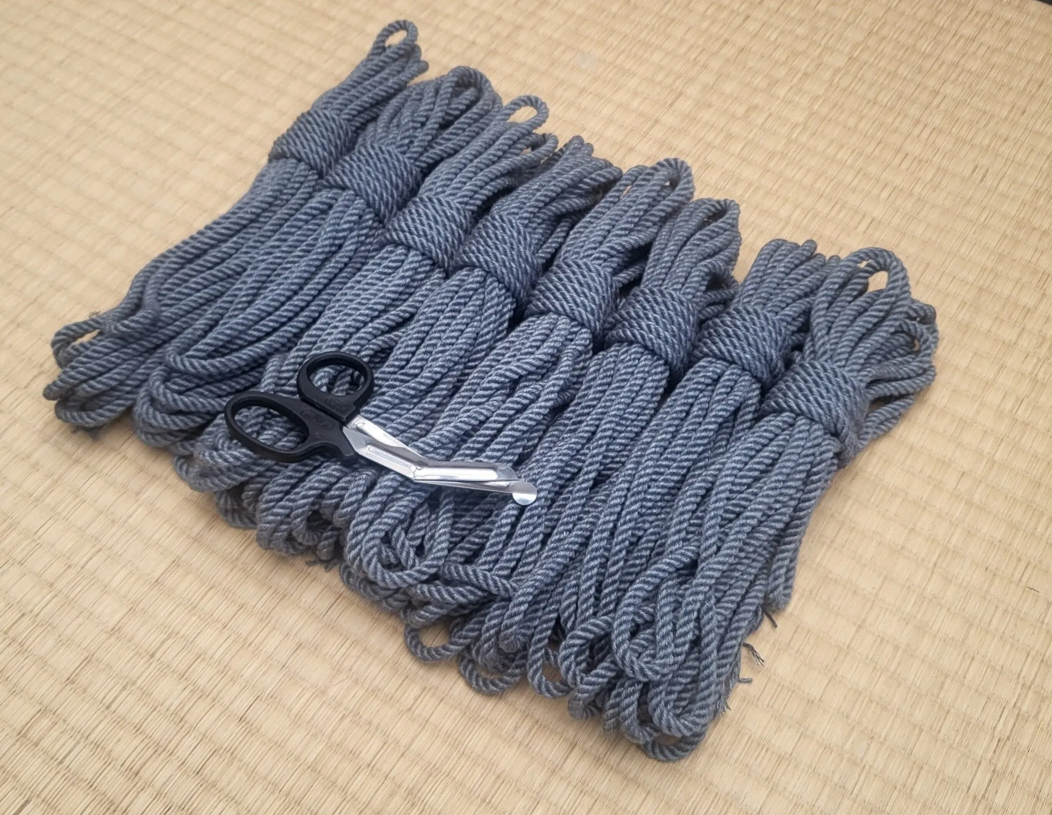 ‘Cloud Grey’ Bamboo Shibari Bondage Rope.