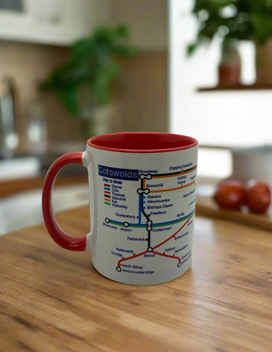 Cotswolds Underground map mug (Metro)