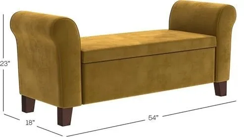 Crystal 2 Seater Upholstered Storage Bench