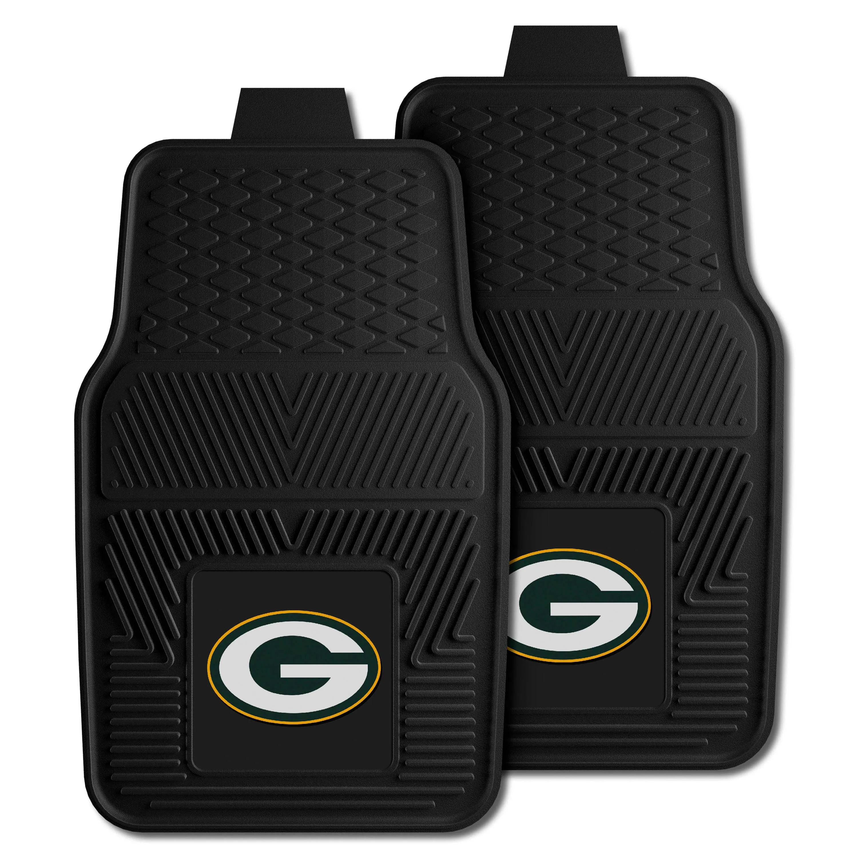 Fanmats Green Bay Packers 2pc Vinyl Car Mat Set