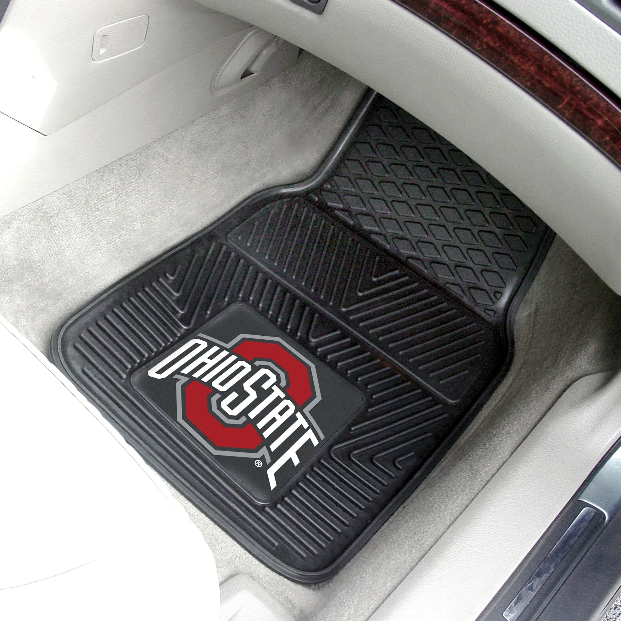 Fanmats Ohio State Buckeyes 2pc Vinyl Car Mat Set