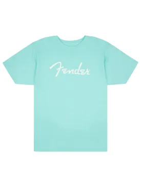 Fender Spaghetti Logo T-Shirt, Daphne Blue, Medium