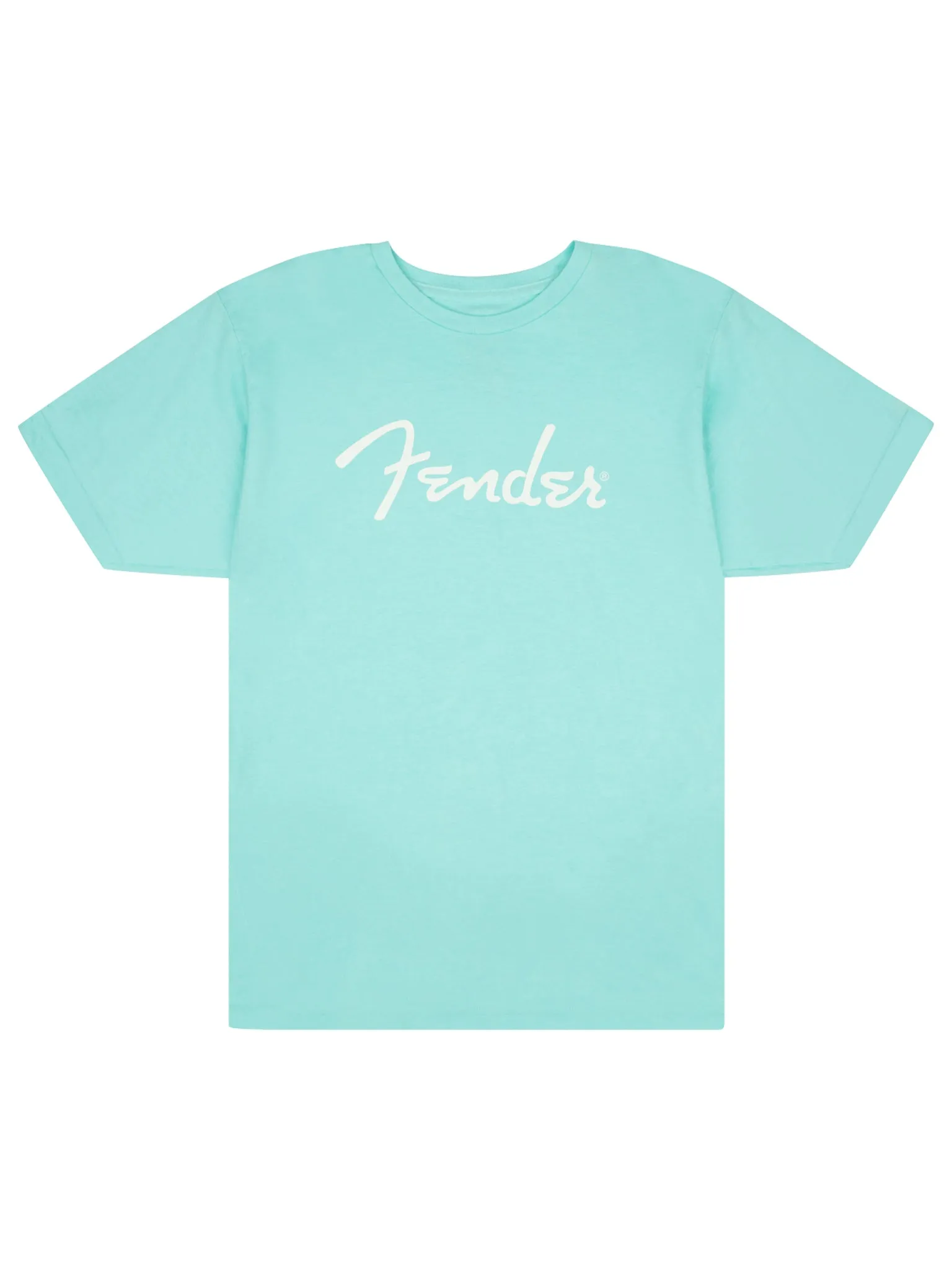 Fender Spaghetti Logo T-Shirt, Daphne Blue, Medium