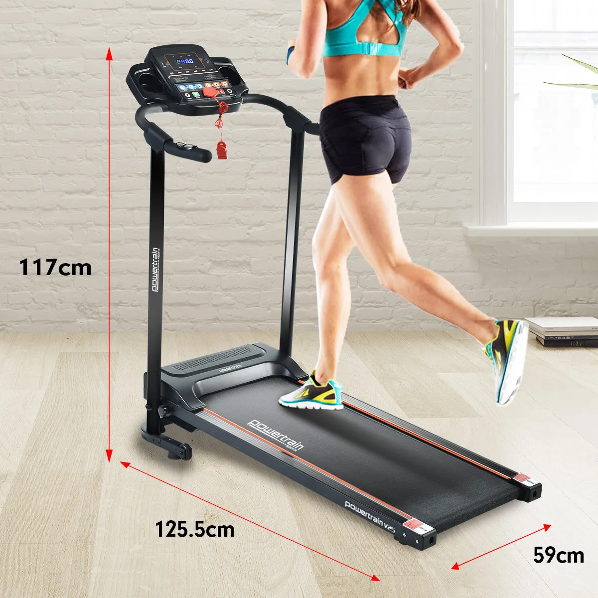 Foldable Treadmill 1.0 hp, 12 Programs, Blue LED Display