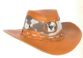 Genuine Leather and Cow Hair Cowboy Hat TOM-7105