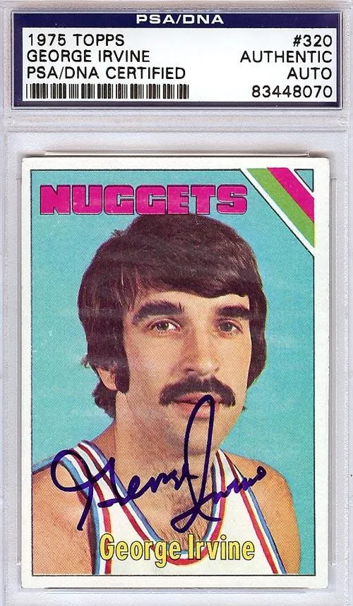 George Irvine Autographed 1975 Topps Card #320 Denver Nuggets PSA/DNA #83448070