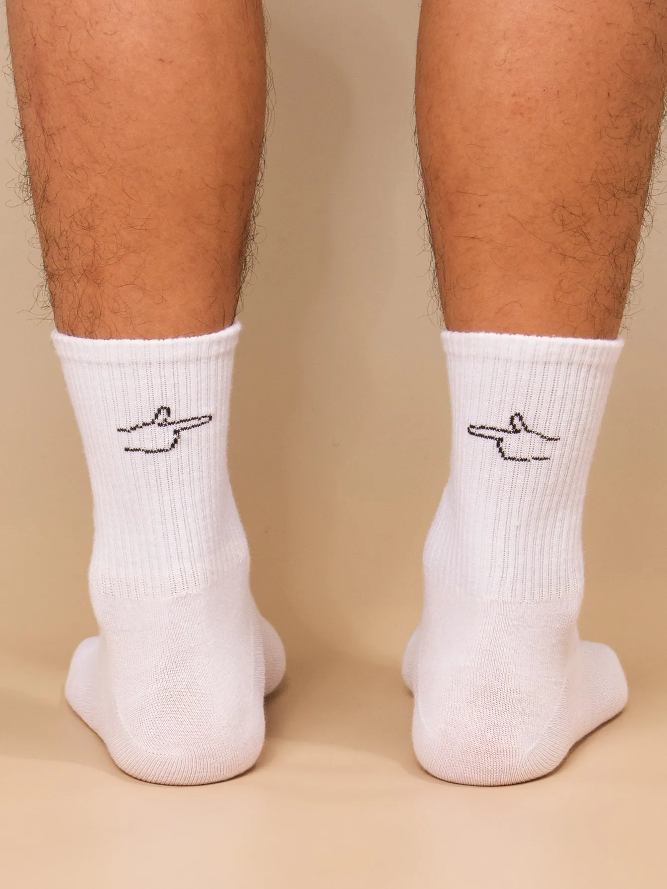 Hand Gesture Crew Socks Silly Socks for Men Funky Socks Funny Socks Novelty