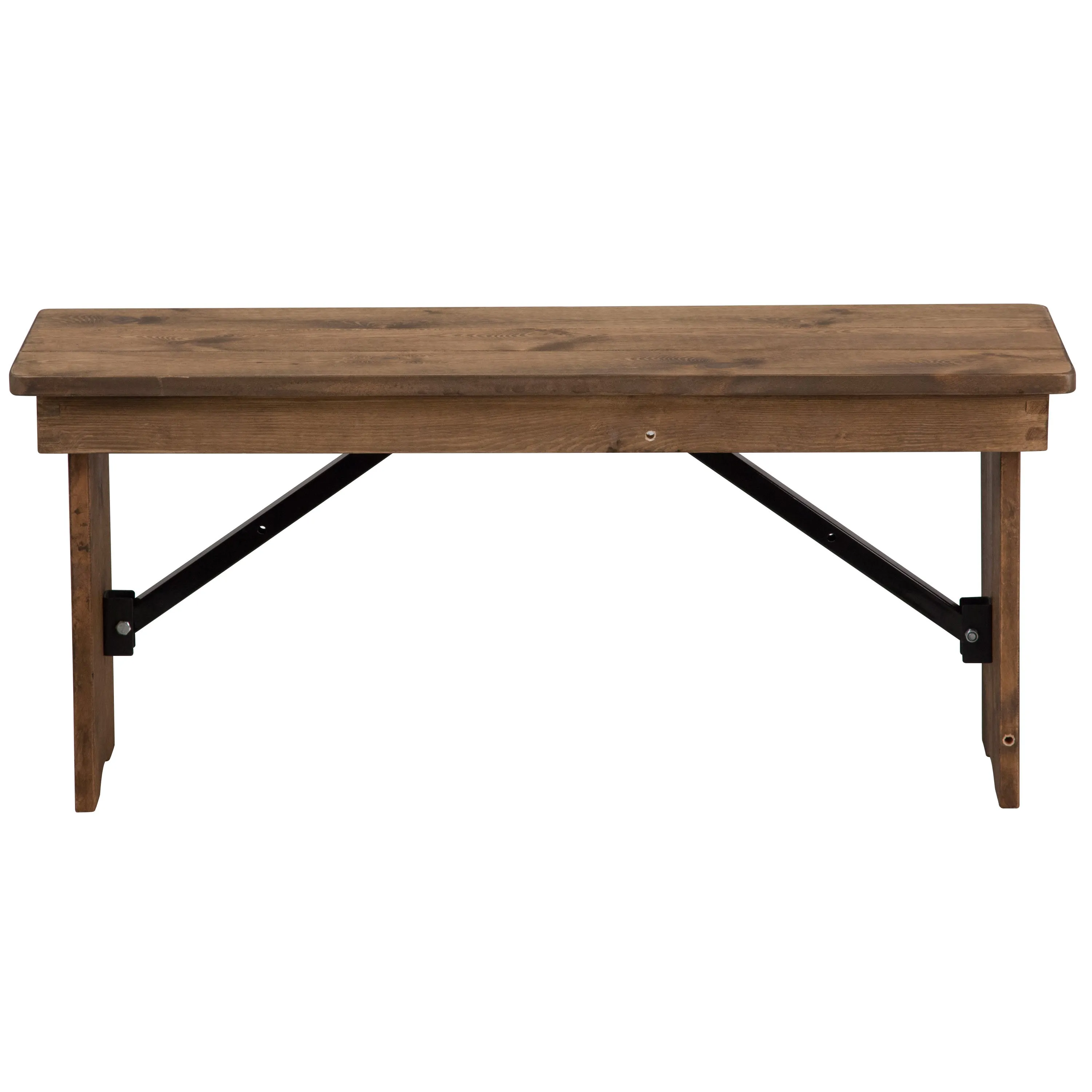 HERCULES Series 40" x 12" Solid Pine Folding Farm Bench