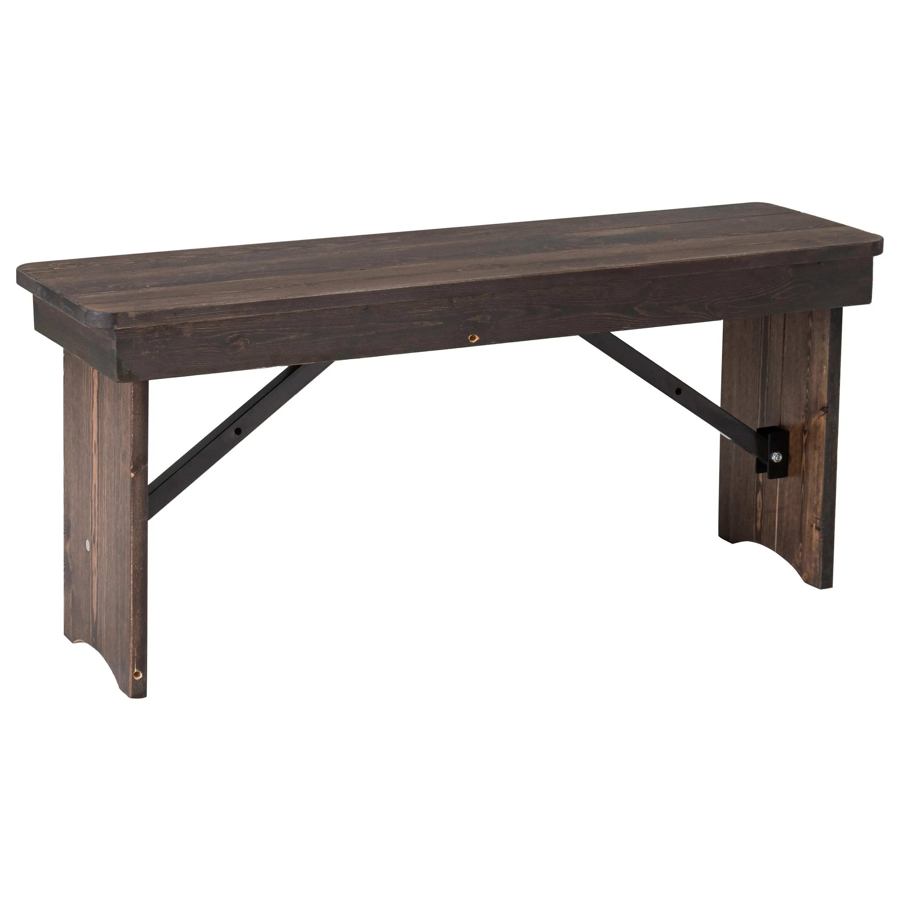 HERCULES Series 40" x 12" Solid Pine Folding Farm Bench