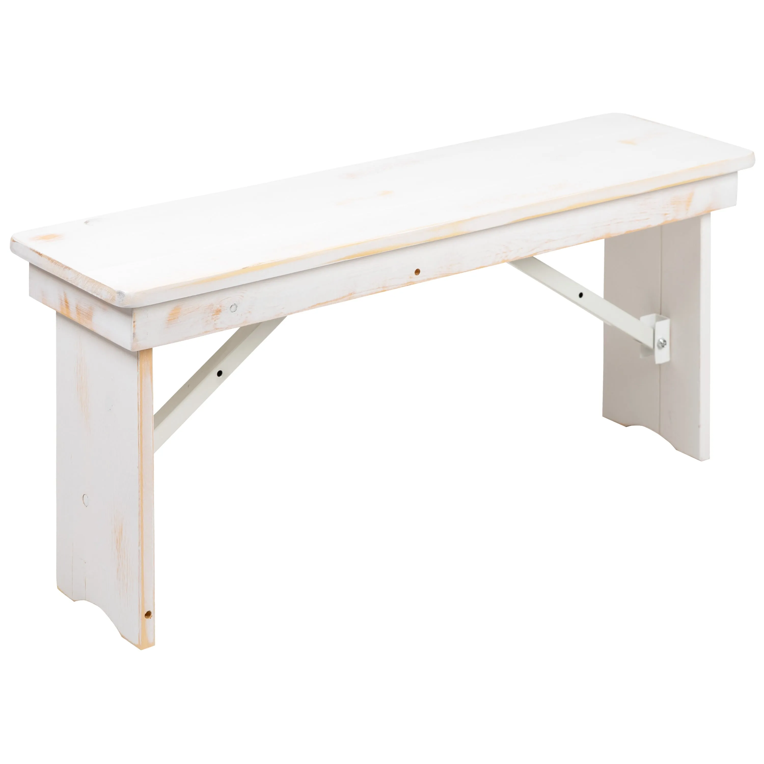 HERCULES Series 40" x 12" Solid Pine Folding Farm Bench