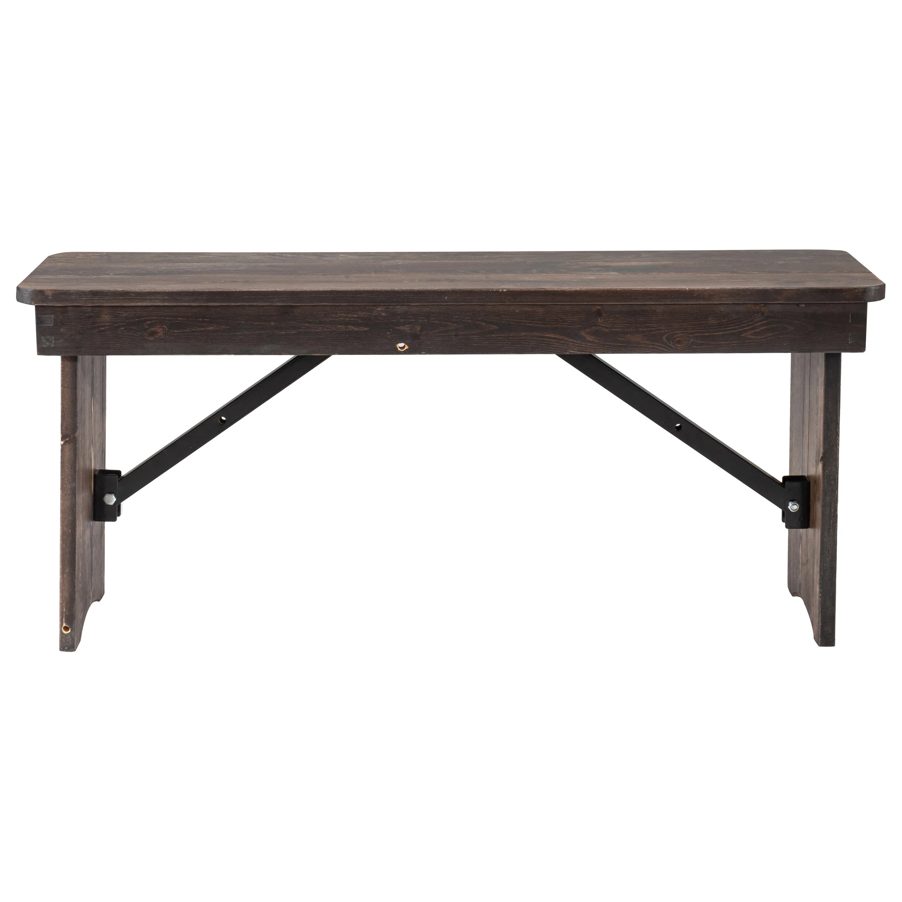 HERCULES Series 40" x 12" Solid Pine Folding Farm Bench