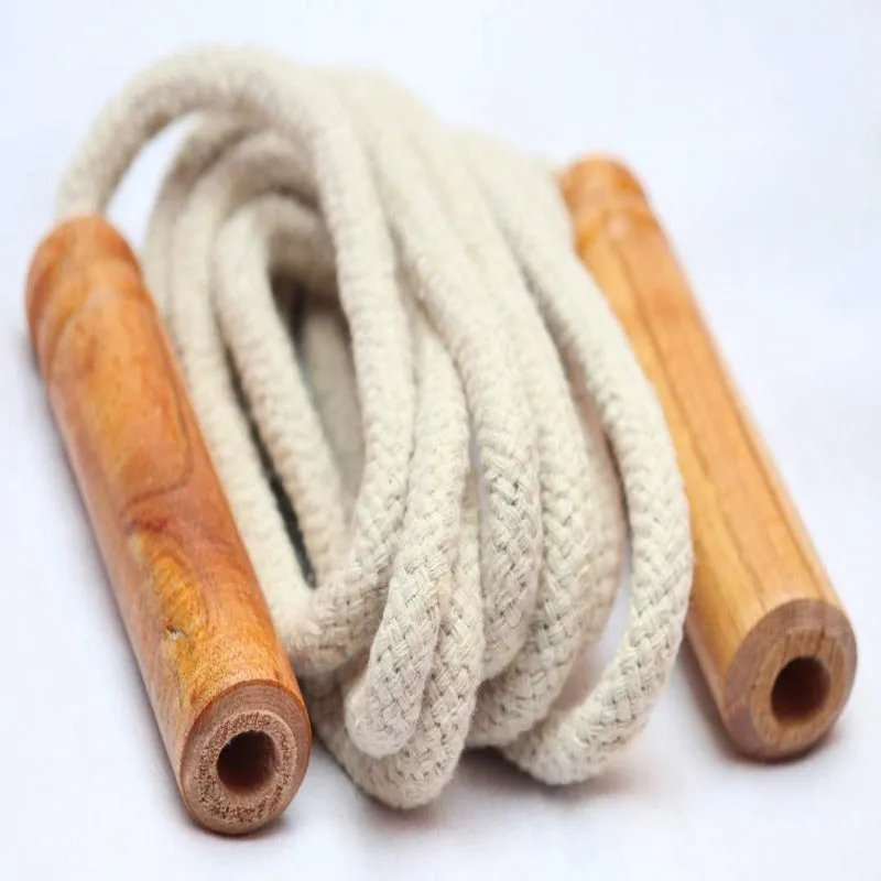 High Class Unisex Fitness Jumping Skipping Rope with Wooden Handle