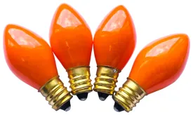 Hometown Holidays 16250 Light Bulb, 5 W, Candelabra Lamp Base, Incandescent Lamp, Ceramic Orange Light :PK 4: QUANTITY: 25