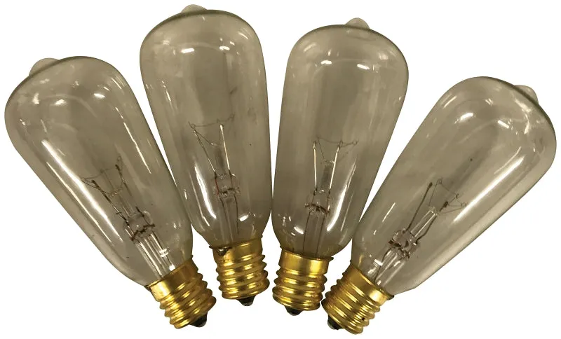 Hometown Holidays 19225 Light Bulb, Clear Light :PK 4: QUANTITY: 12