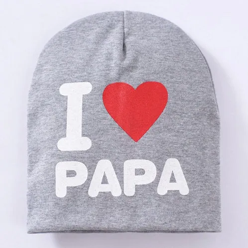 I Love MAMA/PAPA Kids Hats