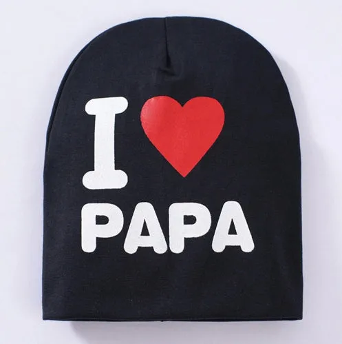 I Love MAMA/PAPA Kids Hats