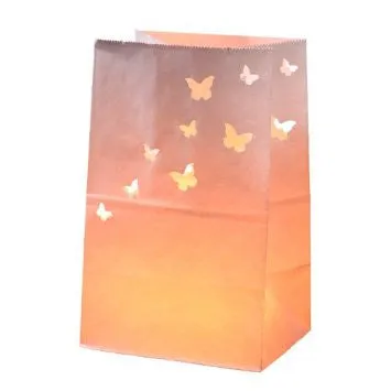 Ivory Paper Cutout Butterfly Lantern