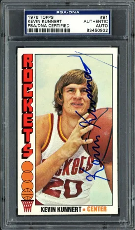 Kevin Kunnert Autographed 1976 Topps Card #91 Houston Rockets PSA/DNA #83450932