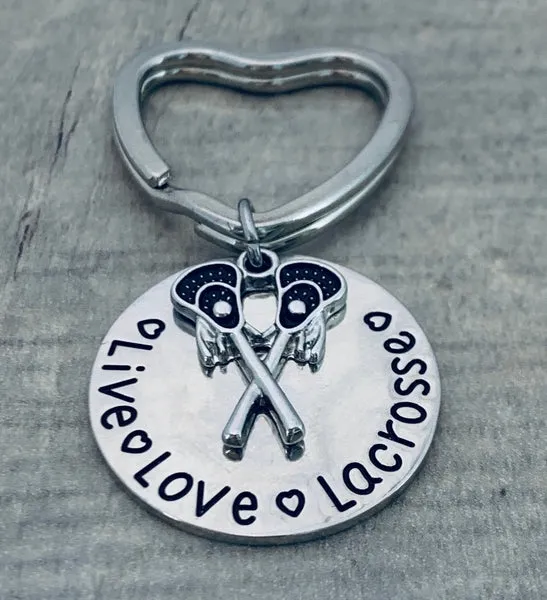 Lacrosse Keychain - Live Love Lacrosse