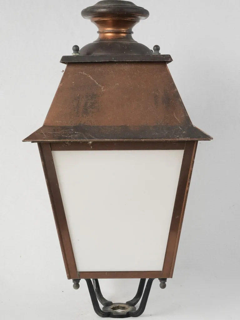 Large vintage copper street lantern - lamp post 28¼" x 15"