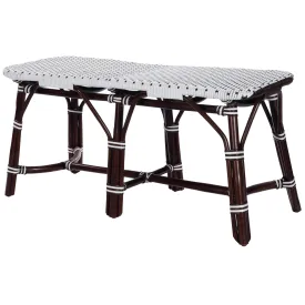 Marcella Rattan 42.5"W Bench in Dark Brown  5483295