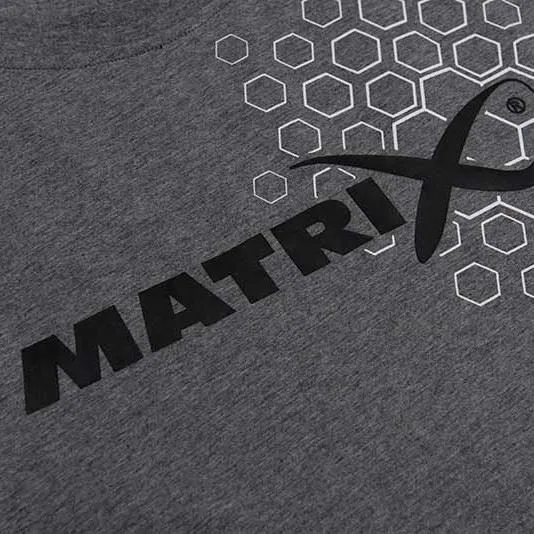 Matrix Grey Hex Print T-Shirt