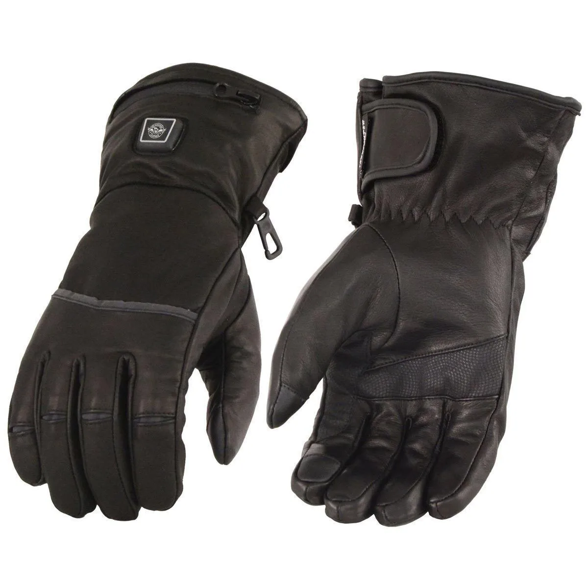 Milwaukee Leather MG7513SET Men’s Heated Winter Gloves for Motorcycle Ski Hunting w/ Battery/Harness Wire and i-Touch