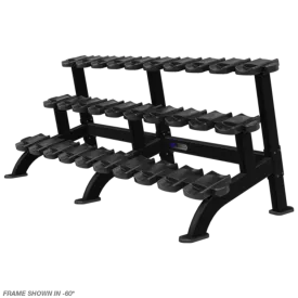 NAUTILUS NP, RACK, DUMBBELL, TRIPLE, 60BLK (15 Pair)