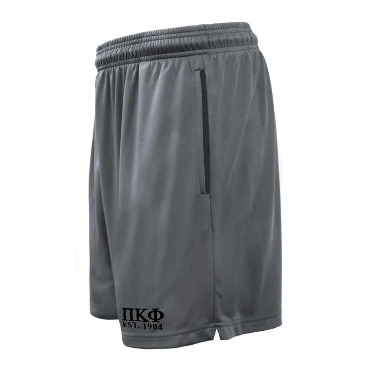 Pi Kapp 7in Grey Pocketed Shorts