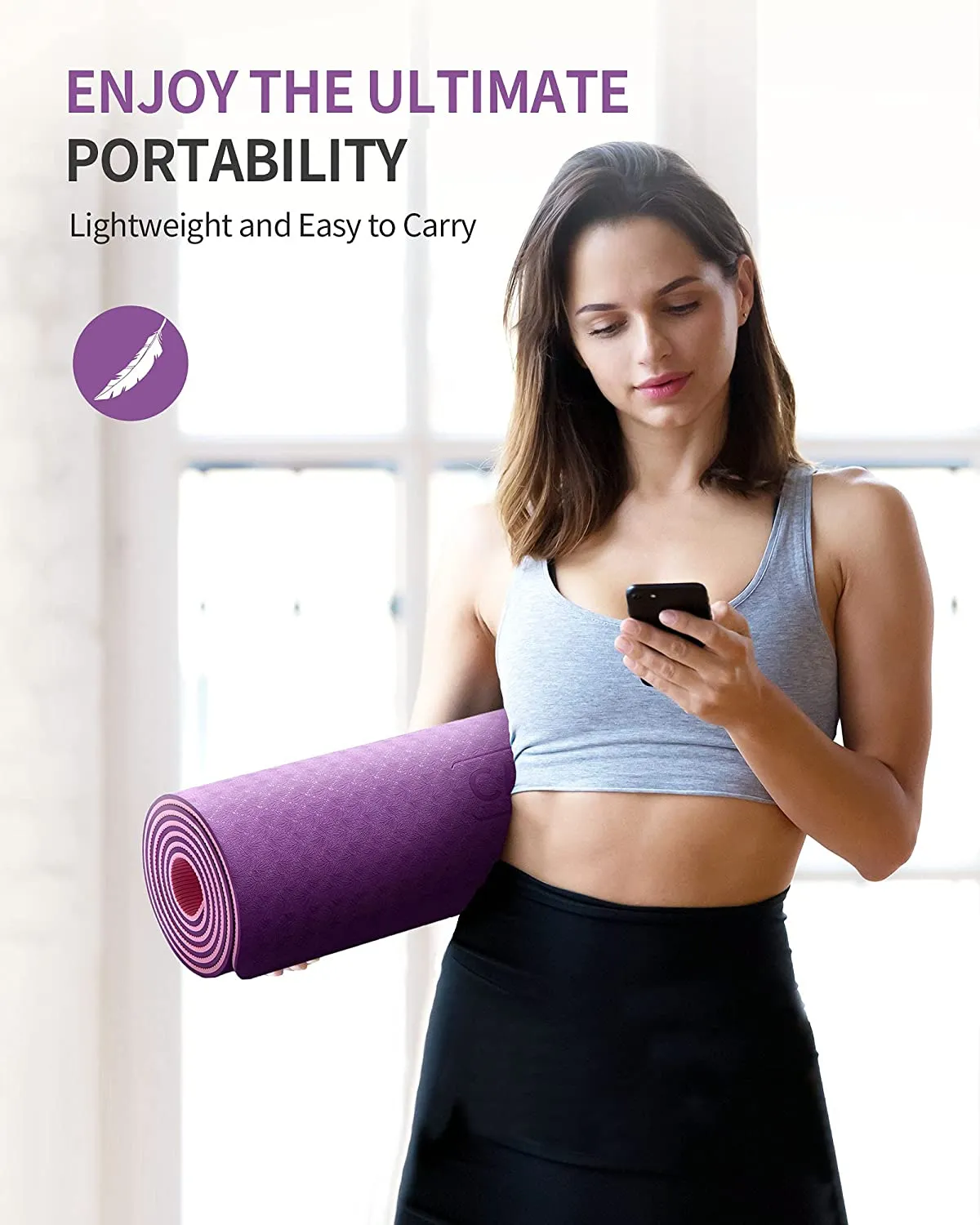 Professional TPE Yoga Mats-Purple