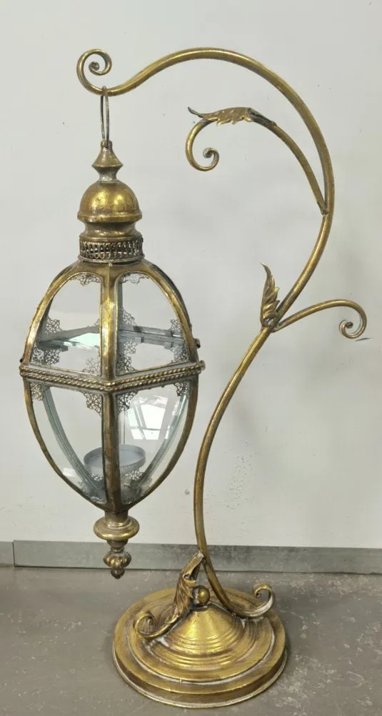 "Ophelia" Victorian Hanging Lantern with Ornate Stand