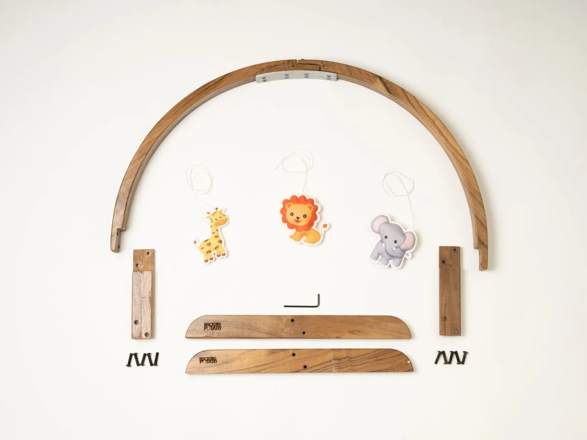 Rocking Potato Arch Baby Activity Gym- Felt Anmals