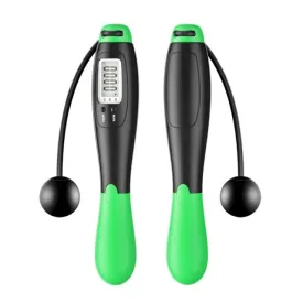 Smart Cordless Skipping Rope with Digital Counter - Green