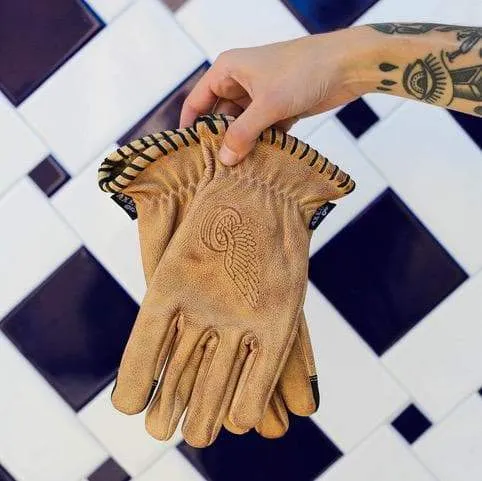 Tan Waxed Cowhide Gloves