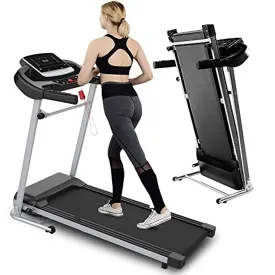 Treadmill for Home,Max 2.25 HP Folding Incline Treadmills for Exercise with LCD Monitor 3 Levels Manual Incline 12 Preset Program Max Speed 7.5MPH Fitness Gym Machine