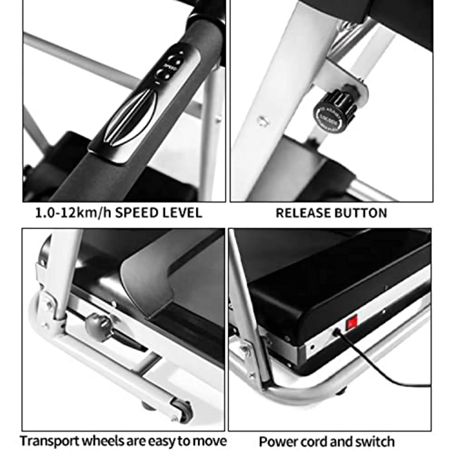 Treadmill for Home,Max 2.25 HP Folding Incline Treadmills for Exercise with LCD Monitor 3 Levels Manual Incline 12 Preset Program Max Speed 7.5MPH Fitness Gym Machine