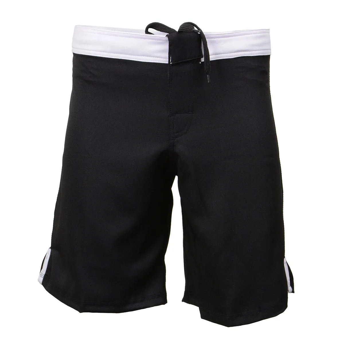 X-Fitness XFM7004 Men's Black and White MMA Fight Shorts - BJJ, No Gi,